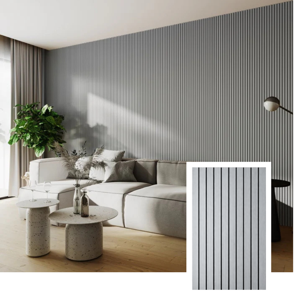 Norelle Akustik-Lamellenplatte – Nussbaum (2,7 m × 1,10 m)