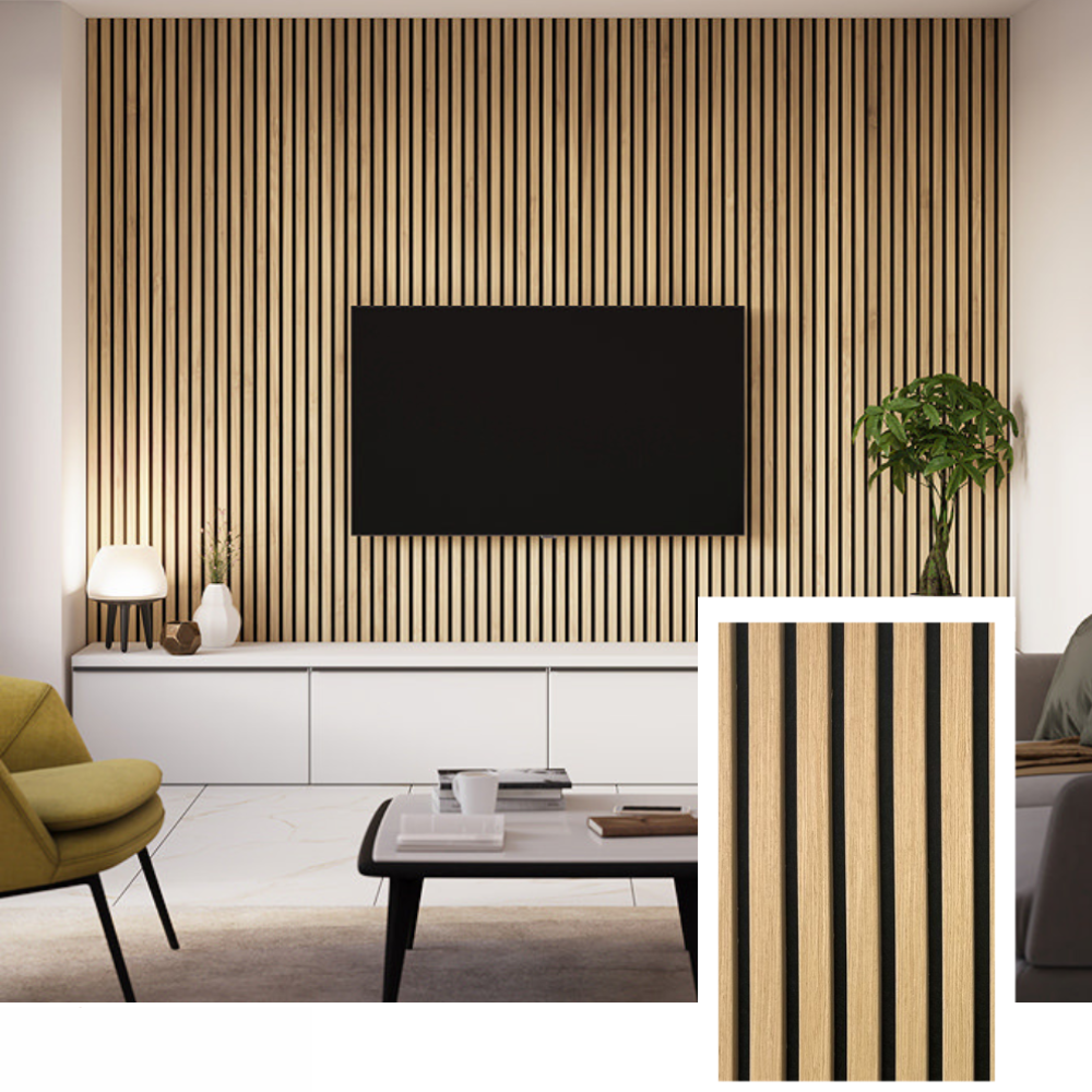 Norelle Akustik-Lamellenplatte – Nussbaum (2,7 m × 1,10 m)