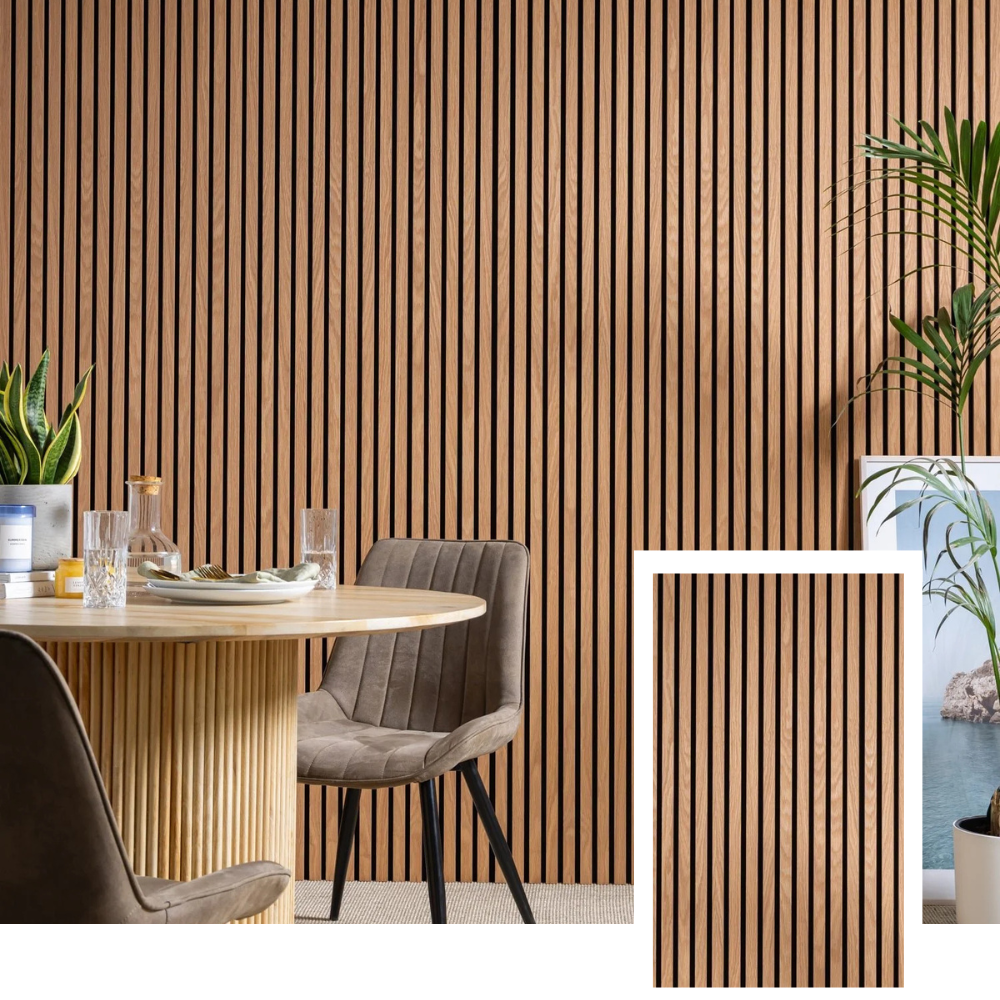 Norelle Akustik-Lamellenplatte – Nussbaum (2,7 m × 1,10 m)