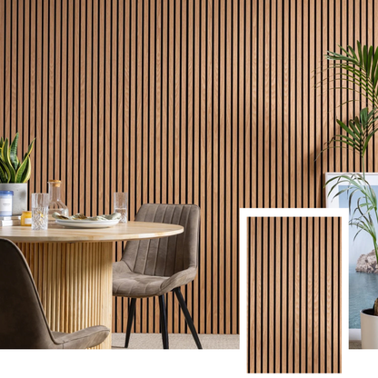 Norelle Akustik-Lamellenplatte – Nussbaum (2,7 m × 1,10 m)