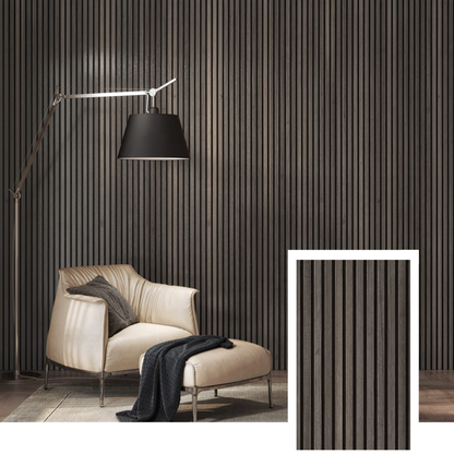 Norelle Akustik-Lamellenplatte – Nussbaum (2,7 m × 1,10 m)